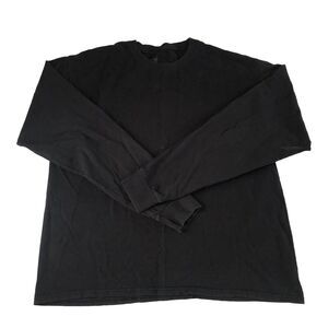 Hanes ComfortSoft Long Sleeve T-Shirt Mens XL Black Heavyweight Cotton Flaws